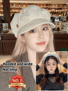 Trendy EightAngle Hat for Women Cloud Design Ideal for Artists Versatile and Casual