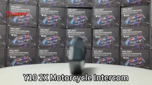 SOPPY Motorcycle Helmet Intercom Headset Bluetooth 5.4 IPX6 Waterproof Hands Free 2000mAh 2 Riders