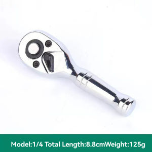 72-tooth short-handled auto repair tool wrench suitable for use in confined spaces as a socket wrench