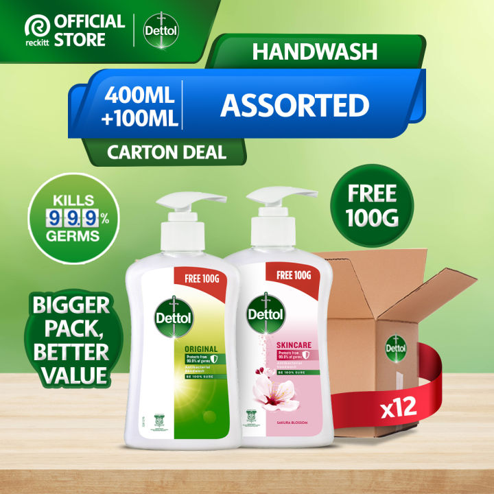 [Carton Deal] Dettol Antibacterial Hand Wash 500ml x 12 (Original ...