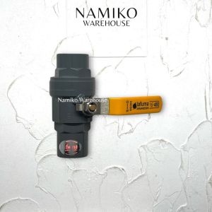 Ball valve stop kran air PVC gagang stainless steel LAFUMA 1/2 - 4 inch