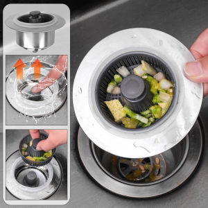 Stainless Sink Strainer Kitchen Sink Drainer Plug Bathroom Washbasin Hair Catcher Toilet Sewer Filter Universal Pop-Up Bounce Core Filter