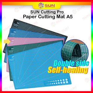 Cutting Mat Cutting Pad Tatakan Alas Potong Kertas A5 Bahan PVC Double-Side Self Healing untuk potong kertas