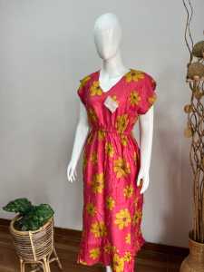 Daster Manohara Bali Long Rayon Adem motif Seruni Fanta