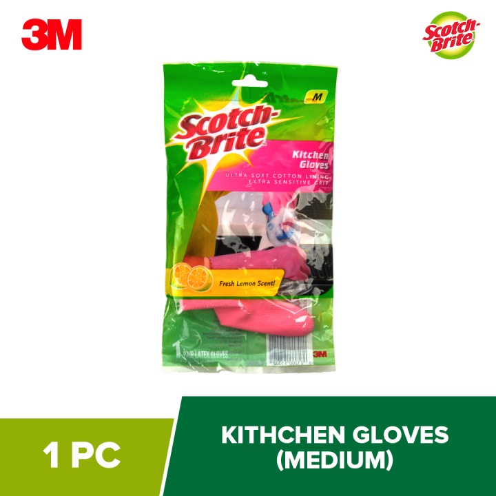 3M Scotch Brite Heavy Duty Kitchen Gloves Medium 1 Pair | Lazada PH