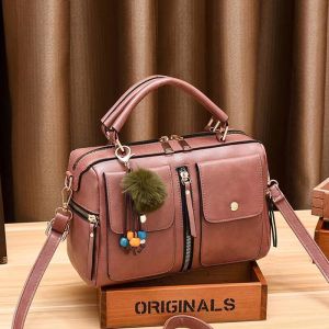 Korean Trendy PU Soft Leather Extra Large Capacity Handbag Shoulder Bag Crossbody Bag Women’s Bag