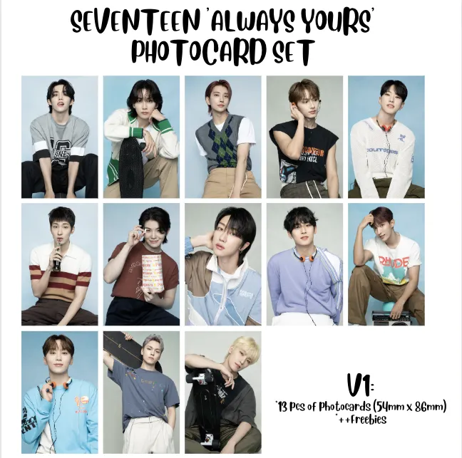 SEVENTEEN ALWAYS YOURS JP ALBUM PHOTOCARD SET FANMADE SVT CARAT