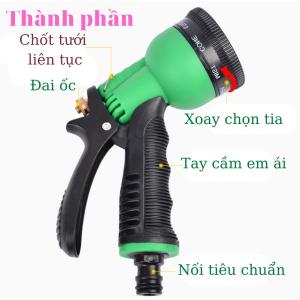 Vòi Xịt Nước Tăng Áp Thân Đúc Lionking Đầu Phun Bằng Đồng Điều Chỉnh Tia Rửa Nhà Máy Lạnh Tưới Cây Tặng 1 Nối Nhanh