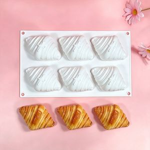 ALLLUCK Chịu nhiệt Khuôn silicon Chống dính 6-Khoang Khuôn bánh mousse Không chứa BPA Khuôn làm bánh ngọt để làm bánh tráng miệng