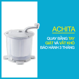 Máy giặt mini Achita G60 xoay vắt bằng tay làm sạch mọi vết bẩn và bảo vệ sợi vải máy vắt quần áo tay quay thủ công vắt kiệt nước phù hợp cho không gian nhỏ shop Mania