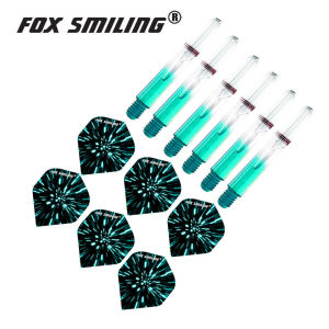 Fox Smiling 6pcs Darts Flights With 6pcs Darts Shafts Dart Accessories