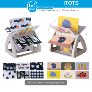 Taf Toys Tummy-Time Spinning Book – Rattle Spin & Grow: Multi-Stage Sensory Toy