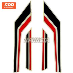 STRIPING STICKER LIS LES POLET Honda Cepek CB GL100 GL 100 K5 K5 Merah Hitam Silver Transparan Fullset standar variasi kualitas terbaik