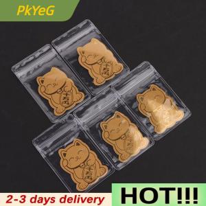 PkYeG 5Pcs Gold Foil Lucky Cat Mobile Phone Decoration Sticker Gold Lucky Cat Gold Patch Phone Decoration New Year Gift Phone Patch