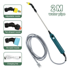 High-Pressure Portable Electric Gardening Sprayer with 3 Mist Nozzles 2400mAh Watering Garden Irrigation Tool