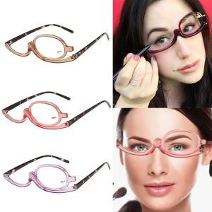 DANDARU Eyewear Rotating Makeup Reading Glasses +1.0~+4.0 Diopter Vision Care Magnifying Glasses Fashion Colourful Frame Folding Eyeglasses Woman