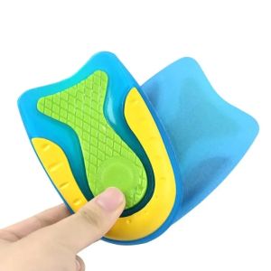 1Pair Silicone Gel Insoles for Plantar Fasciitis Heel Spurs Pain Foot Cushions Massager Care Elastic Half Heel Moisturizing Shoe Inserts for Men Women