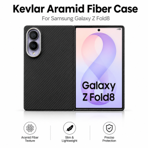 For Samsung Galaxy Z Fold 8 Carbon Fiber Magnetic Case with MagSafe 600D Kevlar Aramid Fiber Ultra-Thin Protective Cover