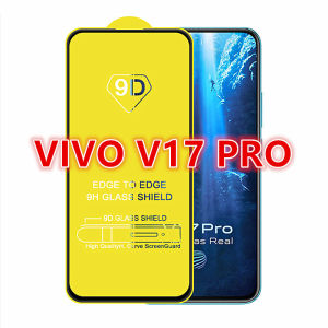 VIVO V17 PRO FULL GLUE FULL COVERED TEMPERED GLASS SCREEN PROTECTOR - BLACK
