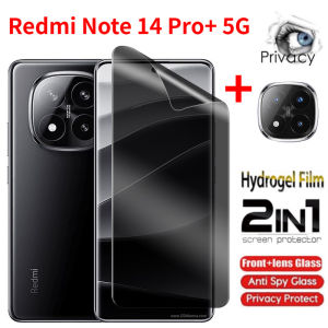 Redmi Note ฟิล์มไฮโดรเจลป้องกันการสอดแนม14 Pro + 2025ความเป็นส่วนตัวฟิล์มติดกระจกเพื่อความเป็นส่วนตัวป้องกันการมองสำหรับ Redmi Note 14 Pro 14Pro + Note14Pro 14Pro + Note14Pro 4G 5G ฟิล์มกล้อง