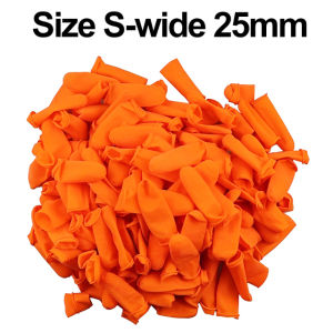Polocat 5-100PCS Latex Finger Cots Orange Thumb Caps Anti-static Industry Rubber Fingertips Protector Gloves Non-slip Finger Gloves