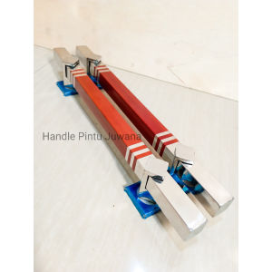 Set 2 pcs handle + 1 set kunci Handle pintu rumah minimalis stainless steel 33cm 45cm 60cm || gagang pintu | tarikan pintu