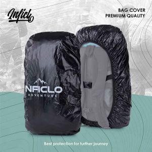 Rain Cover Bag / Raincoat Ransel Tas Gunung Hitam Bening Tracking 60L IFS 296