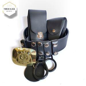 Kopel Satpam Lengkap Hitam Terbaru & Sabuk Security Satpam Kulit Terbaru