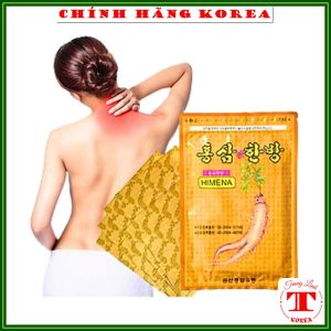 [Combo 5 gói] Cao dán hồng sâm Himena hàn quốc gói 20 miếng - Cao dán sâm chăm sóc chấn thương giảm đau nhức tranglinh