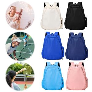 GARJLZ168 ความจุขนาดใหญ่ กระเป๋าเป้สะพายหลังไม้แบดมินตัน พร้อมช่องใส่รองเท้า หลายฟังก์ชัน ชุดฟิตเนสสำหรับยิม ใหม่ น้ำหนักเบา กระเป๋าไม้เทนนิส สำหรับกีฬาพิคเคิลบอล เทนนิส แบดมินตัน