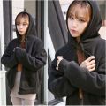 🇱🇷READY STOCK 🇱🇷 Velvet Sweater Zipper Hoodie Autumn - WEN WEN.. 