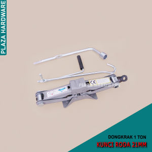 Set Paket Dongkrak Mobil 1 Ton dan Kunci Roda 21 mm