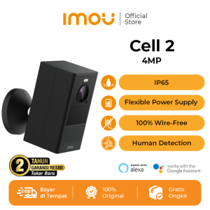Imou Cell 2 4MP Kamera CCTV Wi-Fi Pintar Outdoor dengan Baterai