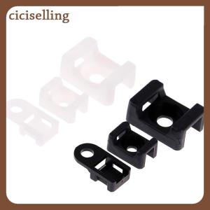 [ciciselling] 100PCS Plastic Wire Cable Zip Tie Screw Fixing Mount Base Holder