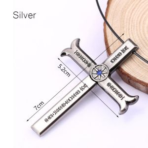 One Piece Necklace Cross Knife Dracule Mihawk Same Style Drawable Sword Jewelry Metal Ornaments Handsome Accessories Gifts
