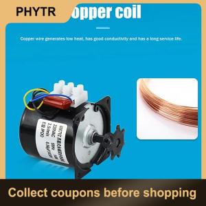 【PHYTR】 60KTYZ Claw Pole Permanent Magnet Synchronous Motor AC220V 14W 50Hz Micro Gear Motor Low Speed 2.5r Min For Automatic Incubator