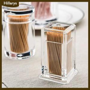 [Hillarys] Toothpick Box Thickened Acrylic Transparent Square Portable Creative Convenient Living Home Living Room Storage Box
