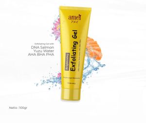 Amei Paket Exfoliating Gel DNA Salmon Pemtih Wajah Mengangkat Sel Kulit Mati Penghilang Daki Bisa Digunakan Wanita & Pria BPOM Amei Exfoliating Gel amei skincare paket skincare amei
