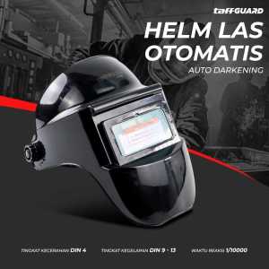 NEW COD Helm Las Otomatis Gelap Terang Auto Darkening With Senter LED Solar Welding Helmet - JJ192