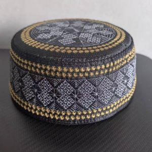 OLOPYN Ethnic Style Islam Flat Cap Round Breathable Worshipping Hat Turban Hats Comfortable Church Hat Men