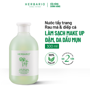 Nước tẩy trang makeup Herbario sạch sâu dịu nhẹ thuần chay
