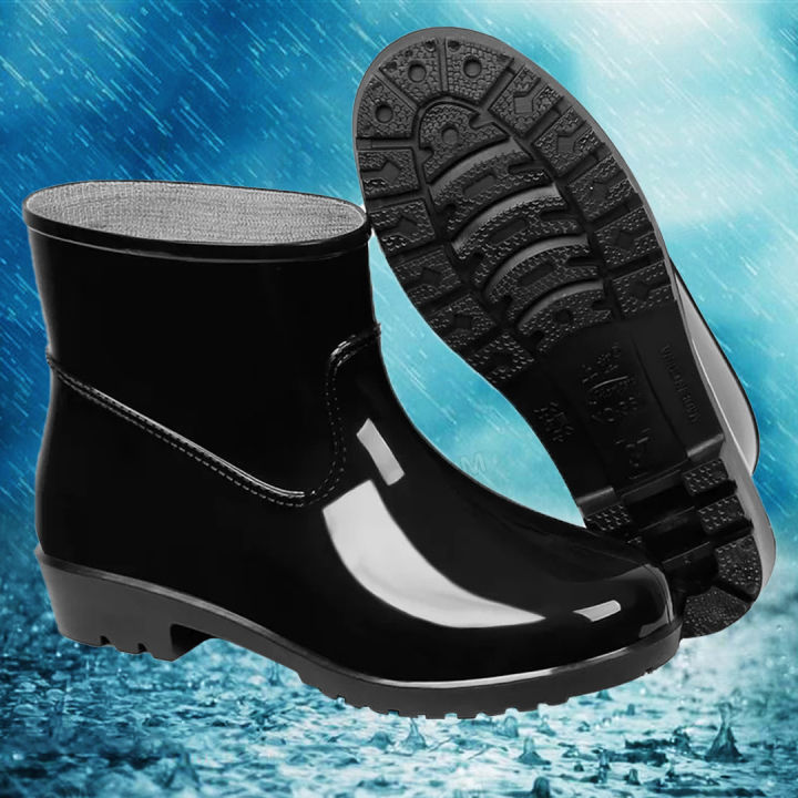 Mens low cut rain on sale boots