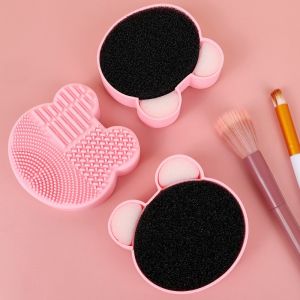 Bear Silicone Makeup Brush Cleaner Foundation Makeup Washing Brush Pad Gel Clean Mat Cosmetic