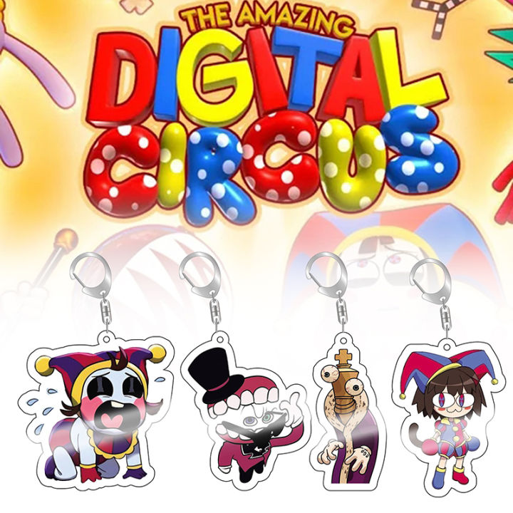 ABL The Amazing Digital Circus จี้พวงกุญแจอะนิเมะพวงกุญแจการ์ตูนตัวเลขการ์ตูนจี้ฟิกเกอร์