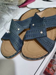 Free Shipping Summer Fashion Sandals For Women Featuring A Hollow Design Suitable For Outdoor Wear Casual Wedge Heel Style And Available In Larger Sizes For Beach Use