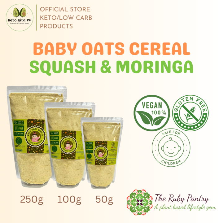 Baby Oats Cereal Squash and Moringa by The Ruby Pantry Plant