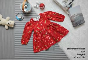 NEVERLAND ชุดเด็กผู้หญิง ลายคริสต์มาส Vol.3 แขนยาว ลายคริสต์มาส ผ้า Cotton 100%