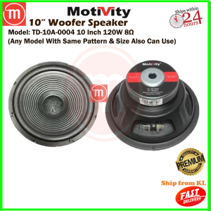 Motivity 10 Inch Woofer Speaker 120W 8Ohm TD-10A-0004 (1Unit)