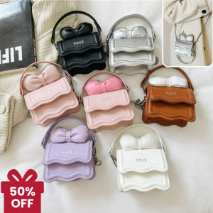 Belfoyer 【COD】กระเป๋าไหล่โบว์ กระเป๋าผู้หญิงมินิ crossbody กระเป๋าไหล่พ่อแม่เด็กน่ารัก