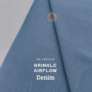 05 METER Kain Katun Rayon Krinkle Polos / Rayon Crinkle Premium - Cey Airflow Original by Goldeo